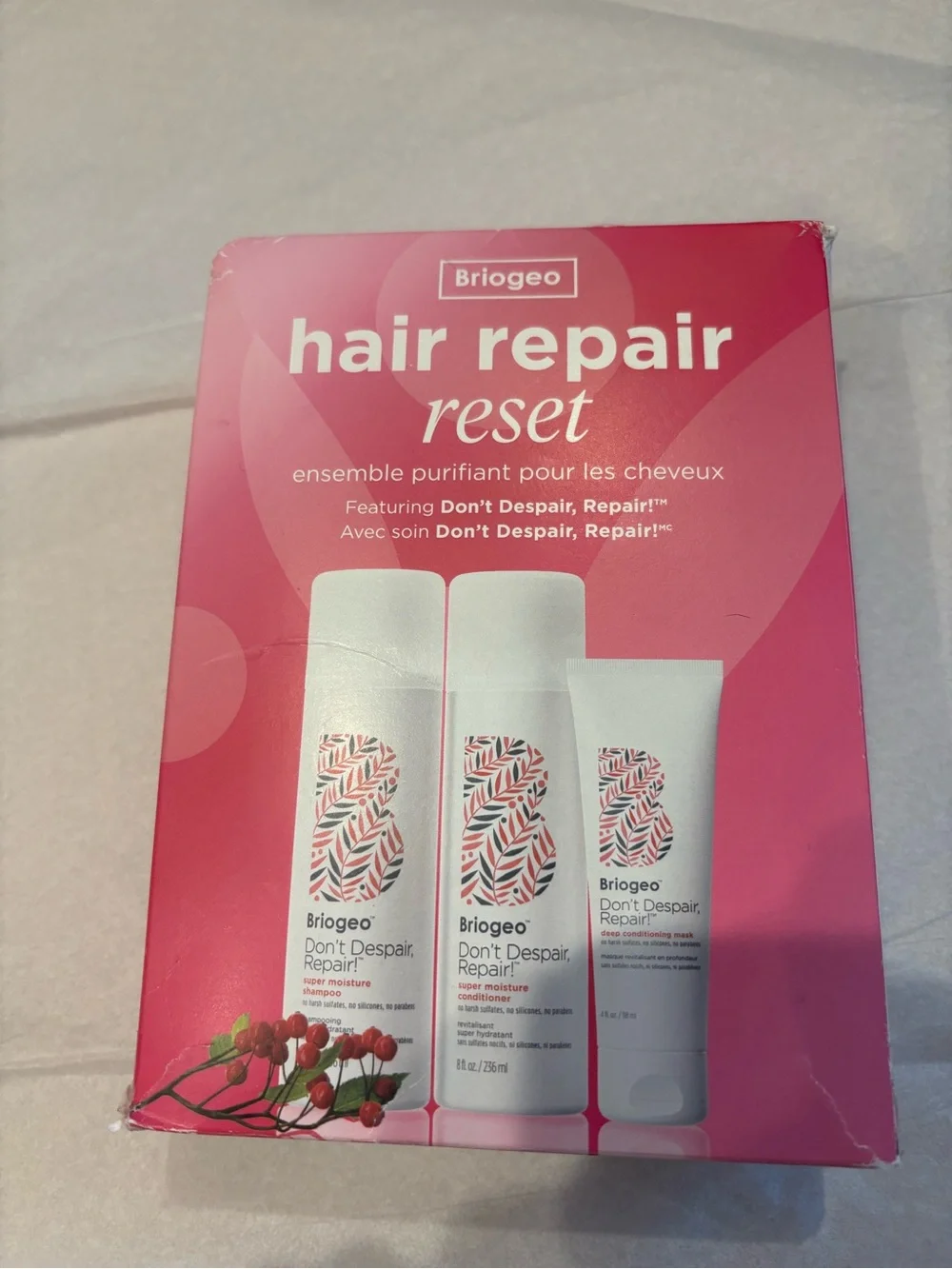 New Briogeo  Don't Despair, Repair! Shampoo, Conditioner and Conditioning Mask
